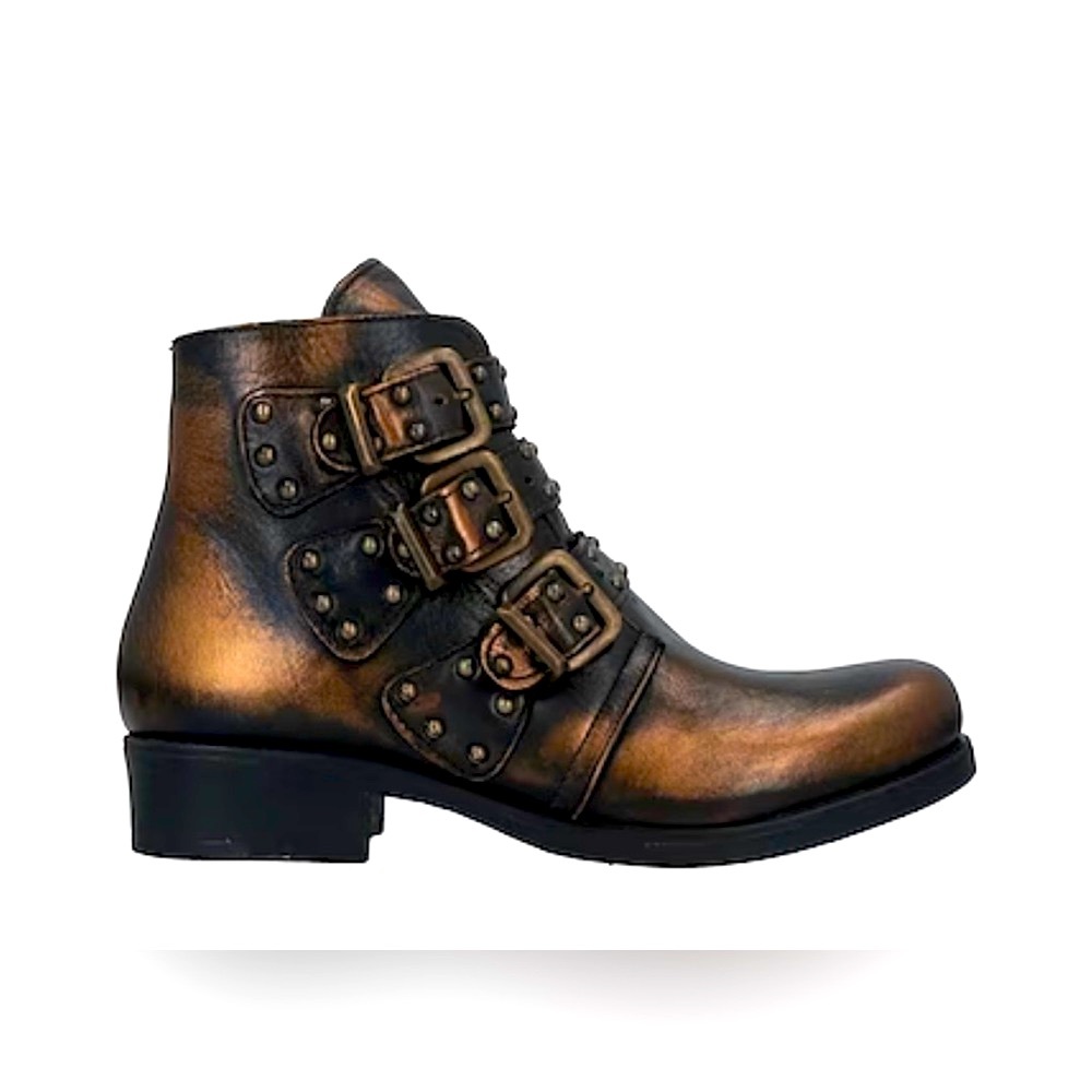 NEW! Beautiful Valerio 1966 Bronze Ankle Boots. Size 7 (37)